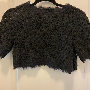 Lace Black Crop Top